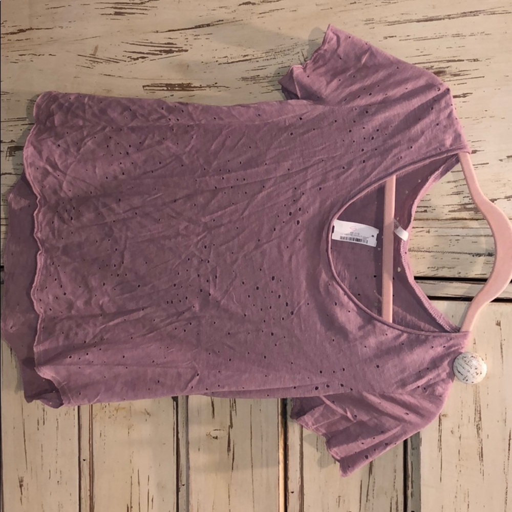 Light Purple Holey T-shirt